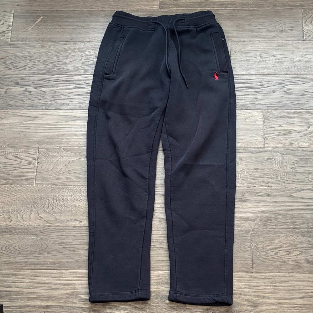 U.S. Polo Assn. | Black Jogger Sweatpants Red Pony with Pockets Size Medium